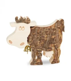 Petite Vache En Bois, 6 Cm|Waldfabrik, photophore en bois et étoile sapin de Noël Hot