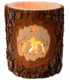 Photophore En Bois Cisele, Crèche De Noël Et Etoile|Waldfabrik, photophore en bois et étoile sapin de Noël Outlet