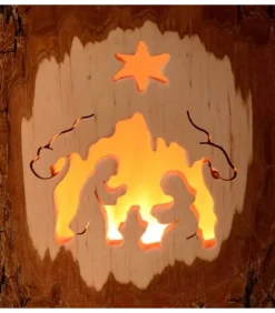 Photophore En Bois Cisele, Crèche De Noël Et Etoile|Waldfabrik, photophore en bois et étoile sapin de Noël Outlet