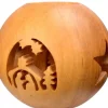 Photophore En Bois, Forme Spherique, Motif Crèche|Waldfabrik, photophore en bois et étoile sapin de Noël Clearance
