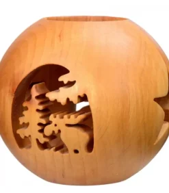 Photophore En Bois Forme Spherique, Motif, Motif Elan|Waldfabrik, photophore en bois et étoile sapin de Noël Clearance