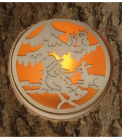 Photophore Rondin De Bois, Avec 3 Motifs, Crèche, Anges Et Bonhomme De Neige|Waldfabrik, photophore en bois et étoile sapin de Noël