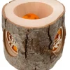 Photophore Rondin De Bois, Avec 3 Motifs Crèche, Père Noël Et Bougies|Waldfabrik, photophore en bois et étoile sapin de Noël Online