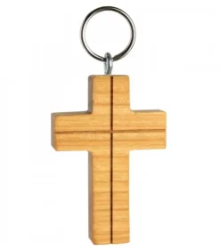 Porte Cle Croix En Bois De Cerisier Avec Croix, 5 Cm|Waldfabrik, photophore en bois et étoile sapin de Noël Outlet