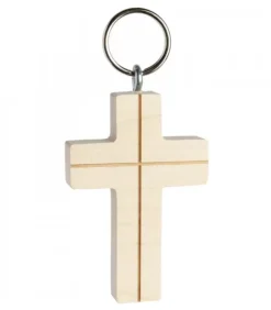Porte-Clés Croix En Bois Avec Croix, 5 Cm|Waldfabrik, photophore en bois et étoile sapin de Noël Online