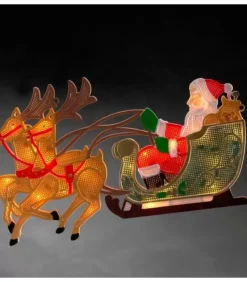 Père Noël Lumineux Avec Rennes Et Traineau|Konstsmide, guirlandes lumineuses de Noël Outlet