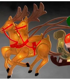 Père Noël Lumineux Avec Rennes Et Traineau|Konstsmide, guirlandes lumineuses de Noël Outlet