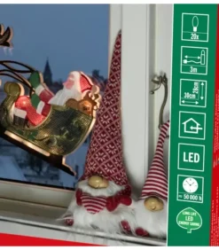 Père Noël Lumineux Avec Rennes Et Traineau|Konstsmide, guirlandes lumineuses de Noël Outlet