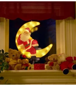 Père Noël Lumineux Sur La Lune|Konstsmide, guirlandes lumineuses de Noël