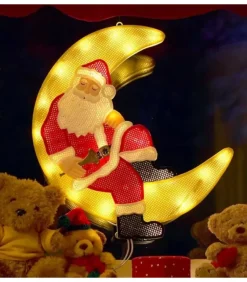 Père Noël Lumineux Sur La Lune|Konstsmide, guirlandes lumineuses de Noël