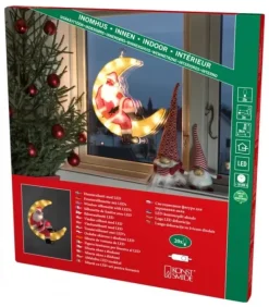 Père Noël Lumineux Sur La Lune|Konstsmide, guirlandes lumineuses de Noël