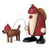 Père Noël Rouge Et Son Chien|Köhler, Père Noël en bois Sale
