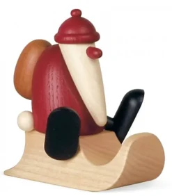 Père Noël Rouge Sur Une Luge|Köhler, Père Noël en bois Sale