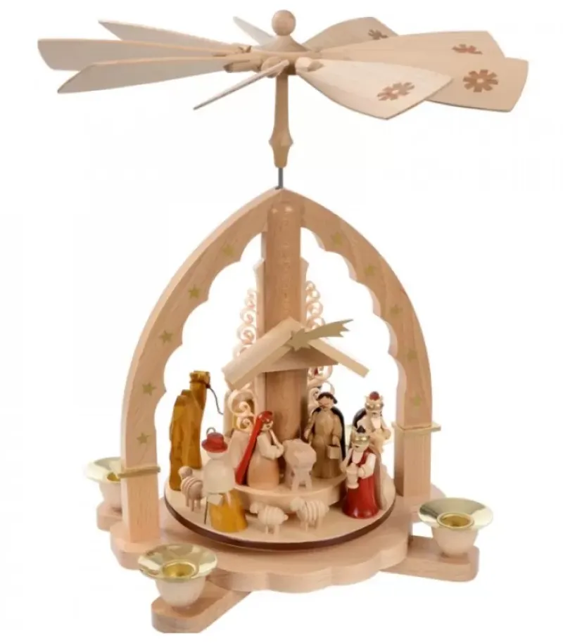 Pyramide A 4 Bougies En Bois Pour Un Noël Traditionnel|Richard Glasser, Pyramides de Noël allemandes Online