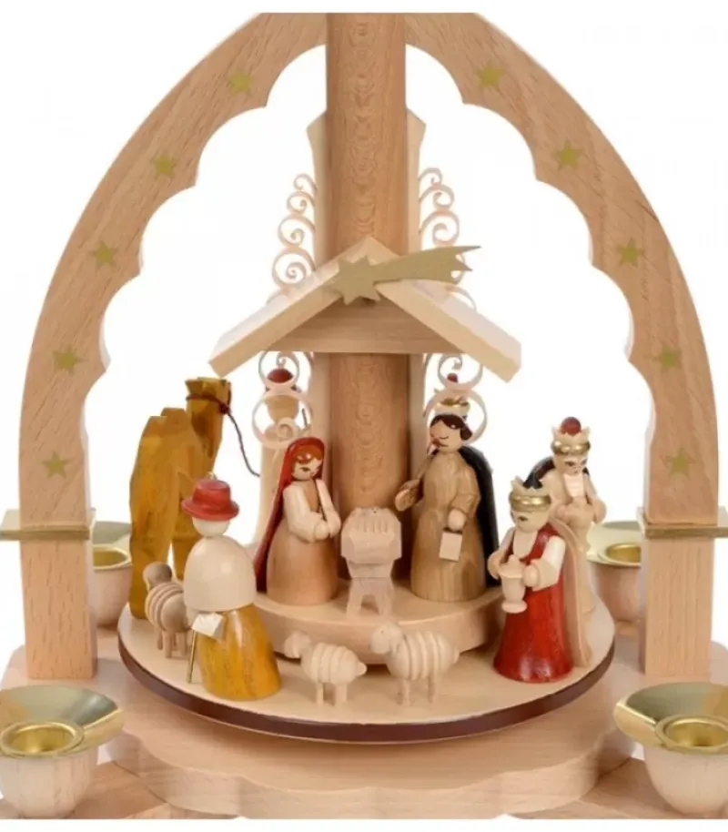 Pyramide A 4 Bougies En Bois Pour Un Noël Traditionnel|Richard Glasser, Pyramides de Noël allemandes Online