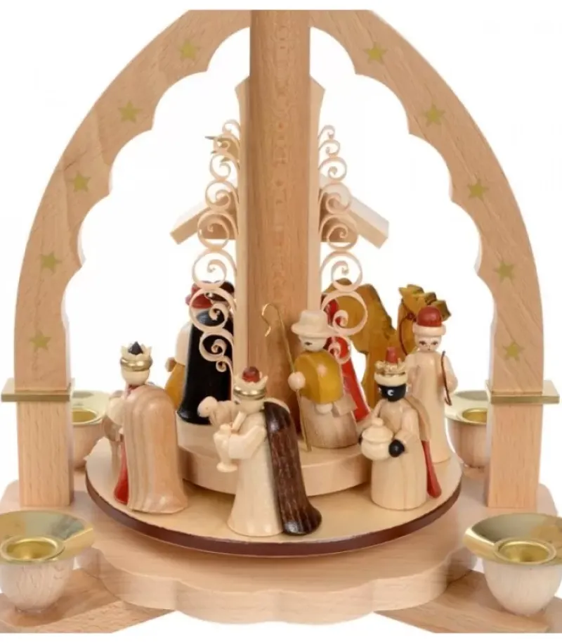 Pyramide A 4 Bougies En Bois Pour Un Noël Traditionnel|Richard Glasser, Pyramides de Noël allemandes Online