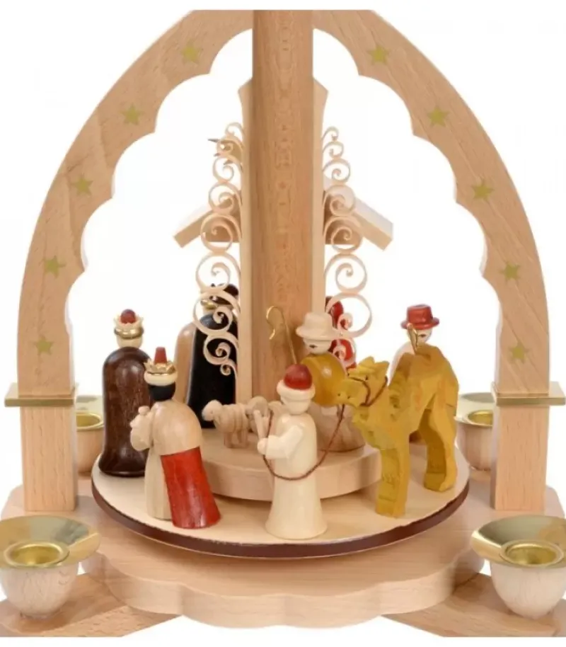Pyramide A 4 Bougies En Bois Pour Un Noël Traditionnel|Richard Glasser, Pyramides de Noël allemandes Online