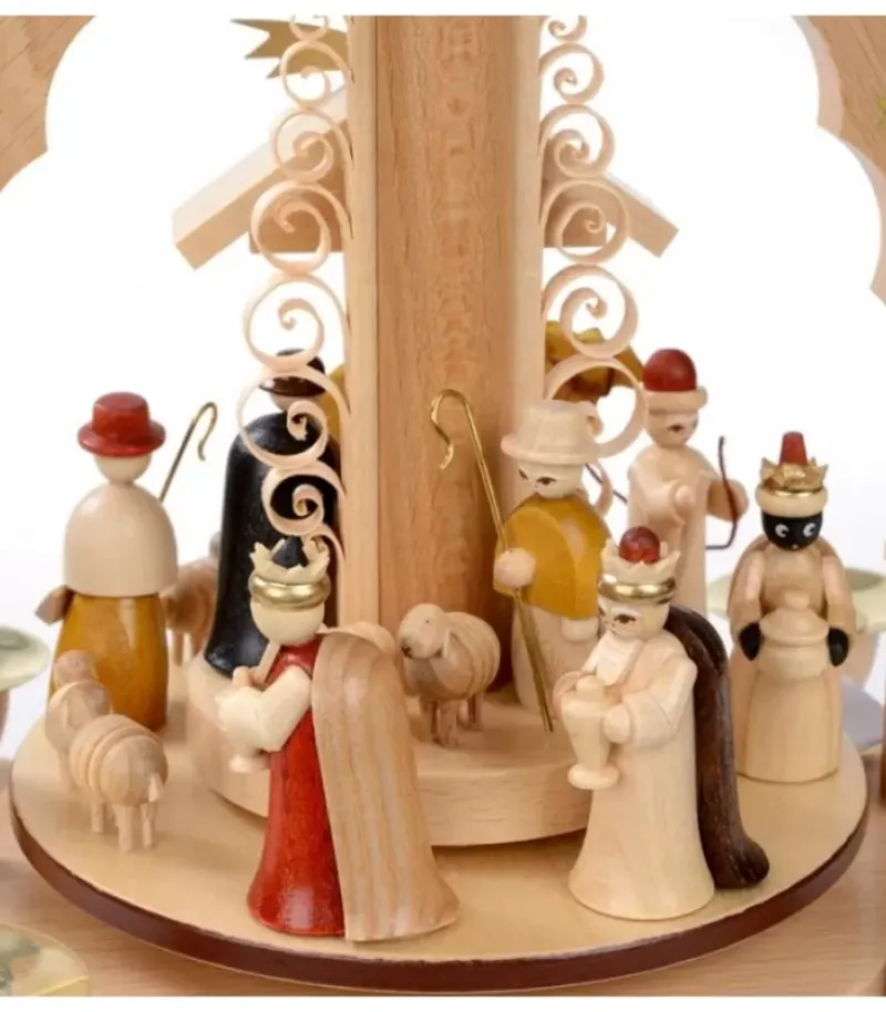 Pyramide A 4 Bougies En Bois Pour Un Noël Traditionnel|Richard Glasser, Pyramides de Noël allemandes Online