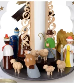 Pyramide Allemande Avec Crèche De Noël Blanche|Richard Glasser, Pyramides de Noël allemandes Best