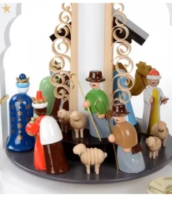 Pyramide Allemande Avec Crèche De Noël Blanche|Richard Glasser, Pyramides de Noël allemandes Best