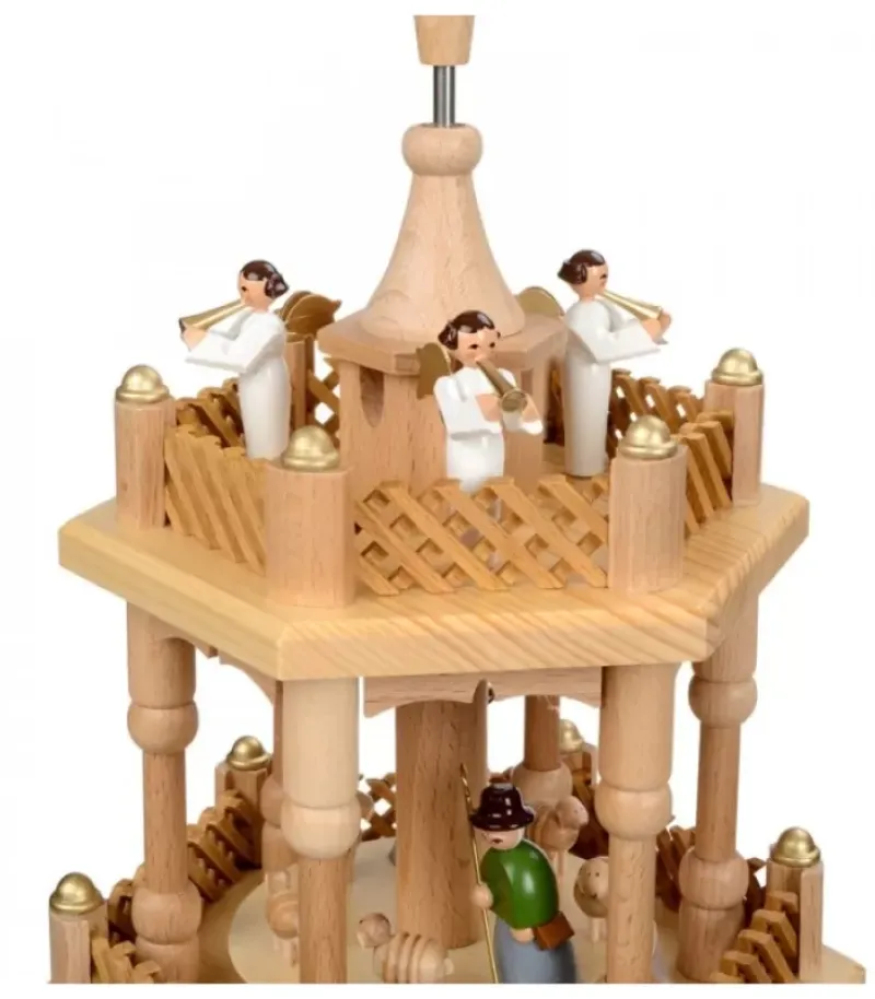 Pyramide De Noël 2 Etages Avec Personnages Couleur|Richard Glasser, Pyramides de Noël allemandes