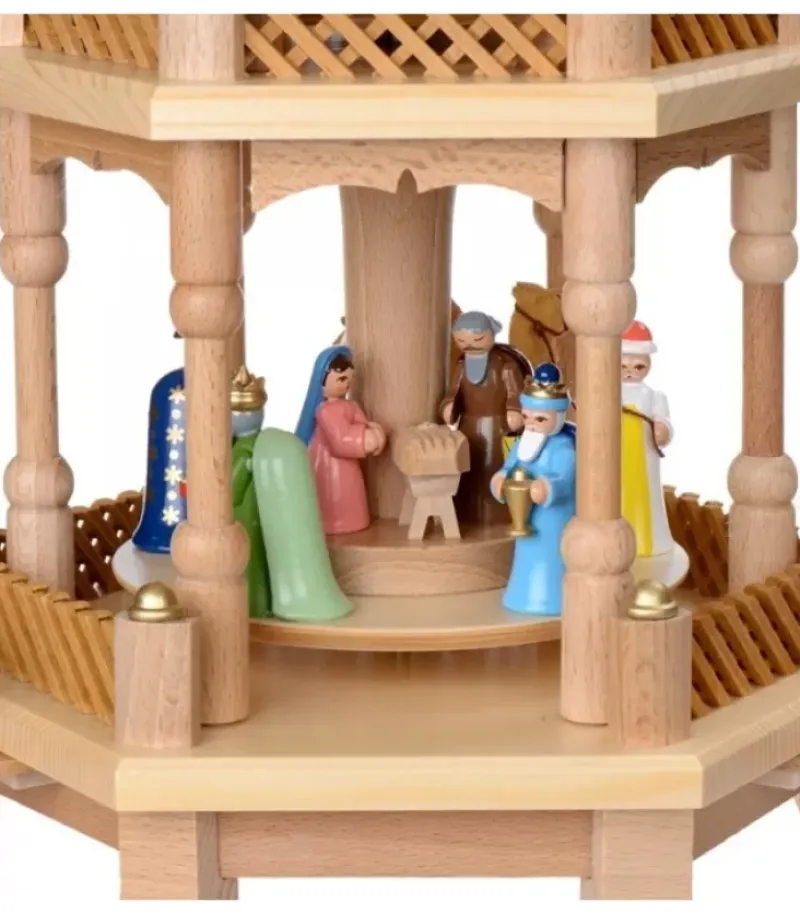 Pyramide De Noël 2 Etages Avec Personnages Couleur|Richard Glasser, Pyramides de Noël allemandes