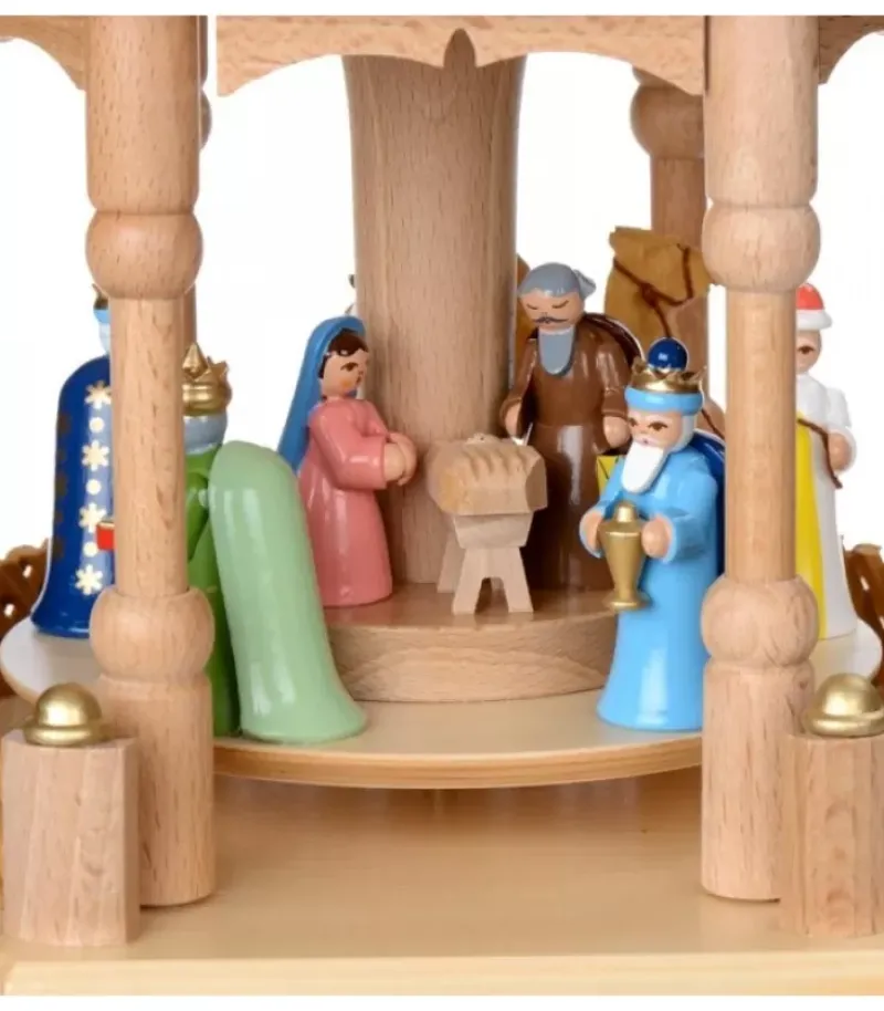 Pyramide De Noël 2 Etages Avec Personnages Couleur|Richard Glasser, Pyramides de Noël allemandes
