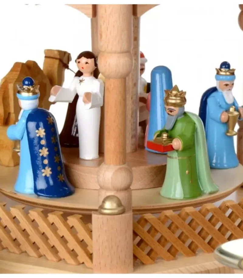 Pyramide De Noël 2 Etages Avec Personnages Couleur|Richard Glasser, Pyramides de Noël allemandes