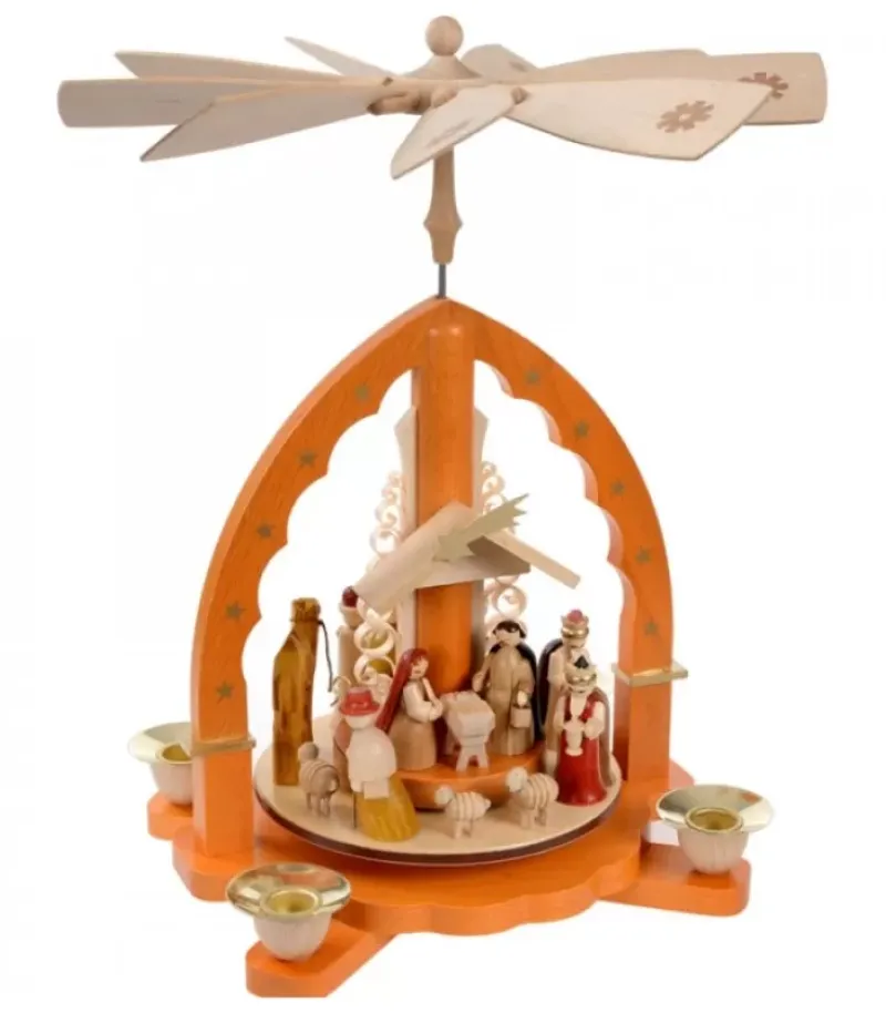 Pyramide De Noël Allemande Avec Une Arche Couleur Ocre|Richard Glasser, Pyramides de Noël allemandes Best