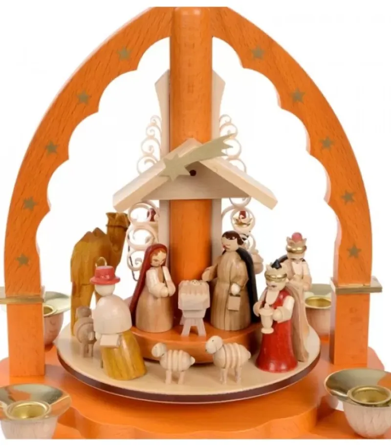 Pyramide De Noël Allemande Avec Une Arche Couleur Ocre|Richard Glasser, Pyramides de Noël allemandes Best