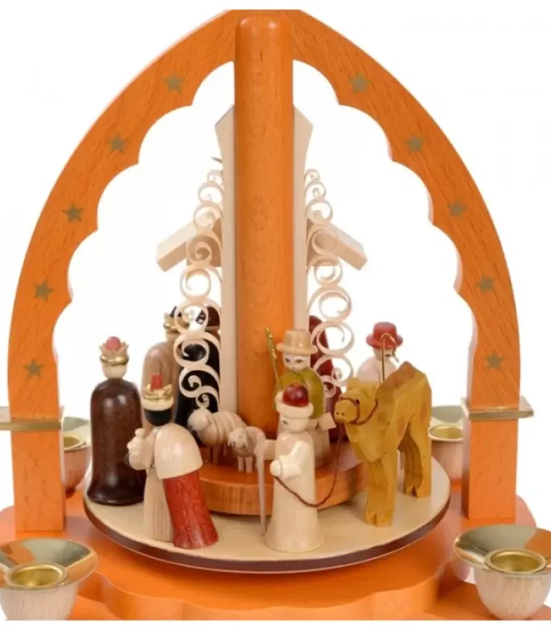 Pyramide De Noël Allemande Avec Une Arche Couleur Ocre|Richard Glasser, Pyramides de Noël allemandes Best