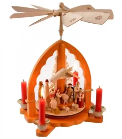 Pyramide De Noël Allemande Avec Une Arche Couleur Ocre|Richard Glasser, Pyramides de Noël allemandes Best