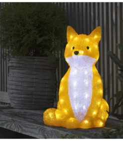 Renard Lumineux A Led En Acrylique, 40 Cm|Konstsmide, guirlandes lumineuses de Noël Hot