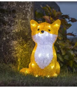 Renard Lumineux A Led En Acrylique, 27 Cm|Konstsmide, guirlandes lumineuses de Noël Clearance