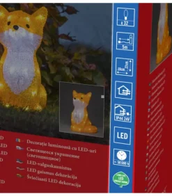 Renard Lumineux A Led En Acrylique, 27 Cm|Konstsmide, guirlandes lumineuses de Noël Clearance