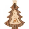 Sapin De Noël En Bois Avec Gravure Cerf, 15 Cm|Waldfabrik, photophore en bois et étoile sapin de Noël Clearance