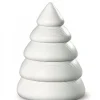 Sapin Design Blanc, 9,5 Cm|Köhler, Père Noël en bois New