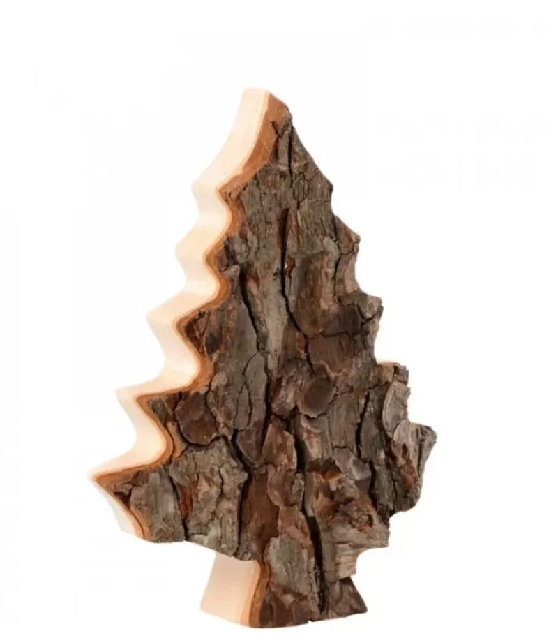 Sapin En Bois Déco En Ecorce 15 Cm|Waldfabrik, photophore en bois et étoile sapin de Noël Online