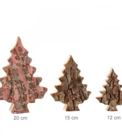 Sapin En Bois Déco En Ecorce 12 Cm|Waldfabrik, photophore en bois et étoile sapin de Noël Sale
