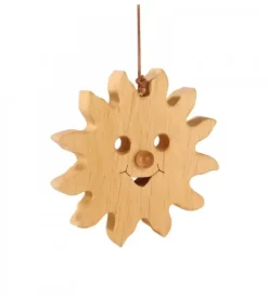 Soleil A Suspendre En Bois De Chene 12 Cm|Waldfabrik, photophore en bois et étoile sapin de Noël Online