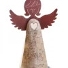 Statuette Ange En Bois Avec Coeur Et Ailes Metal, 26 Cm|Waldfabrik, photophore en bois et étoile sapin de Noël