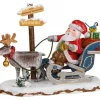 Village De Noël Miniature, Père Noël Sur Traineau Et Rennes|Hubrig, figurines pour enfant Online