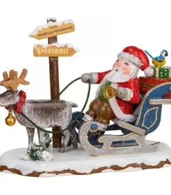 Village De Noël Miniature, Père Noël Sur Traineau Et Rennes|Hubrig, figurines pour enfant Online