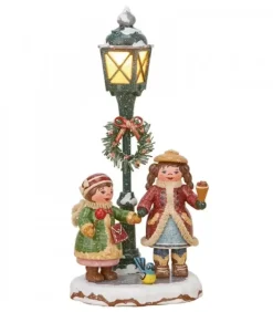 Village De Noël Miniature, Enfants Sous Reverbere|Hubrig, figurines pour enfant New