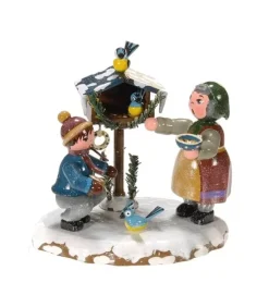 Village De Noël Miniature, Grand-Mere Et Oiseaux|Hubrig, figurines pour enfant New
