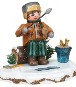 Village De Noël Miniature, Pecheur A La Ligne|Hubrig, figurines pour enfant Discount