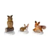 Village De Noël Miniature, Renard Chouette Et Lapin|Hubrig, figurines pour enfant New