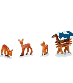 Village De Noël Miniature, 3 Biches Dans LÀ Neige|Hubrig, figurines pour enfant Outlet
