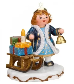 Village De Noël Miniature, Figurine Ange Luge Et Cadeaux|Hubrig, figurines pour enfant New