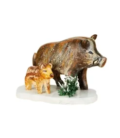 Village De Noël Miniature, Sanglier Et Marcassin|Hubrig, figurines pour enfant Online